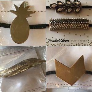 Lot of 4 luxe glam designer hair accessories